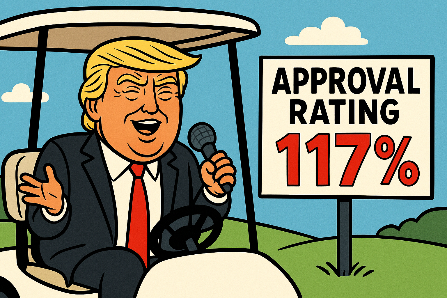 New Poll Posted By Trump Shows He Has A 117% Approval Rating